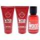 Red Wood 3 Piece Gift Set